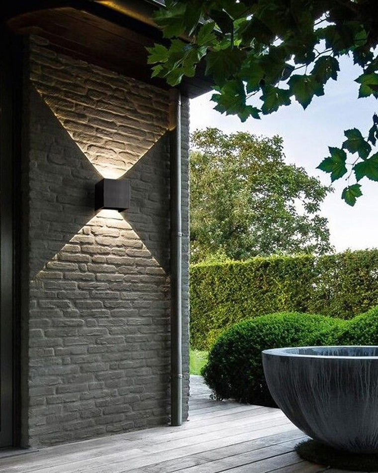 Mosrugs | LED Outdoor Up Down Wall Light | Waterproof Metal Fixture for Patio. Garden & Entryway Illumination
