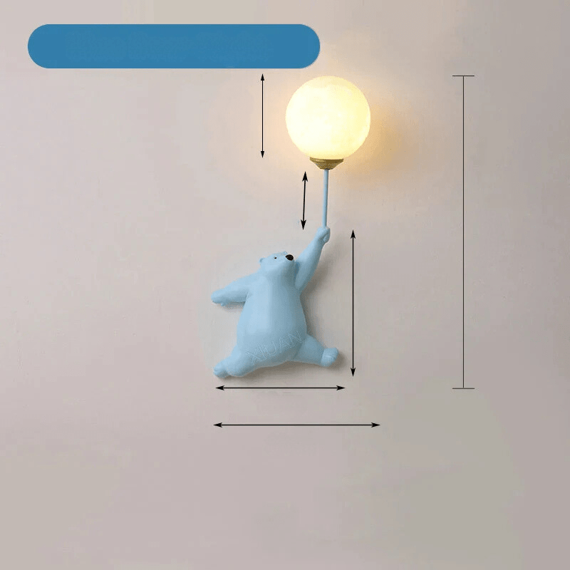 Mosrugs | FairyGlow – Cartoon Wall Light for Kids | Magical Night Light with 3D Moon Design