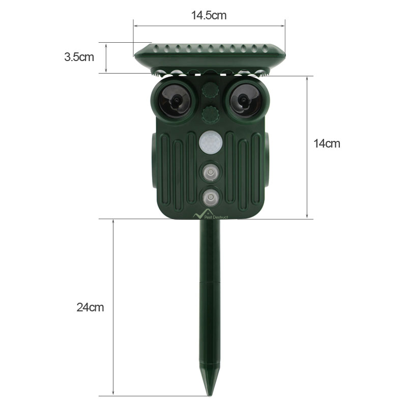 Mosrugs | Ultrasonic Solar Deer Repeller | 5 Adjustable Modes. Waterproof & Eco-Friendly for Home Gardens and Yards