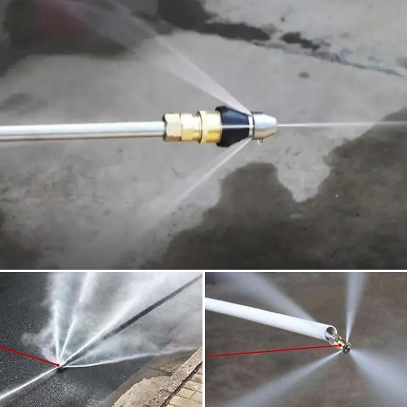 Mosrugs | High-Pressure Drain Jetting Nozzle – Stainless Steel Sewer Cleaning Sprayer for Fast Pipe Unblocking