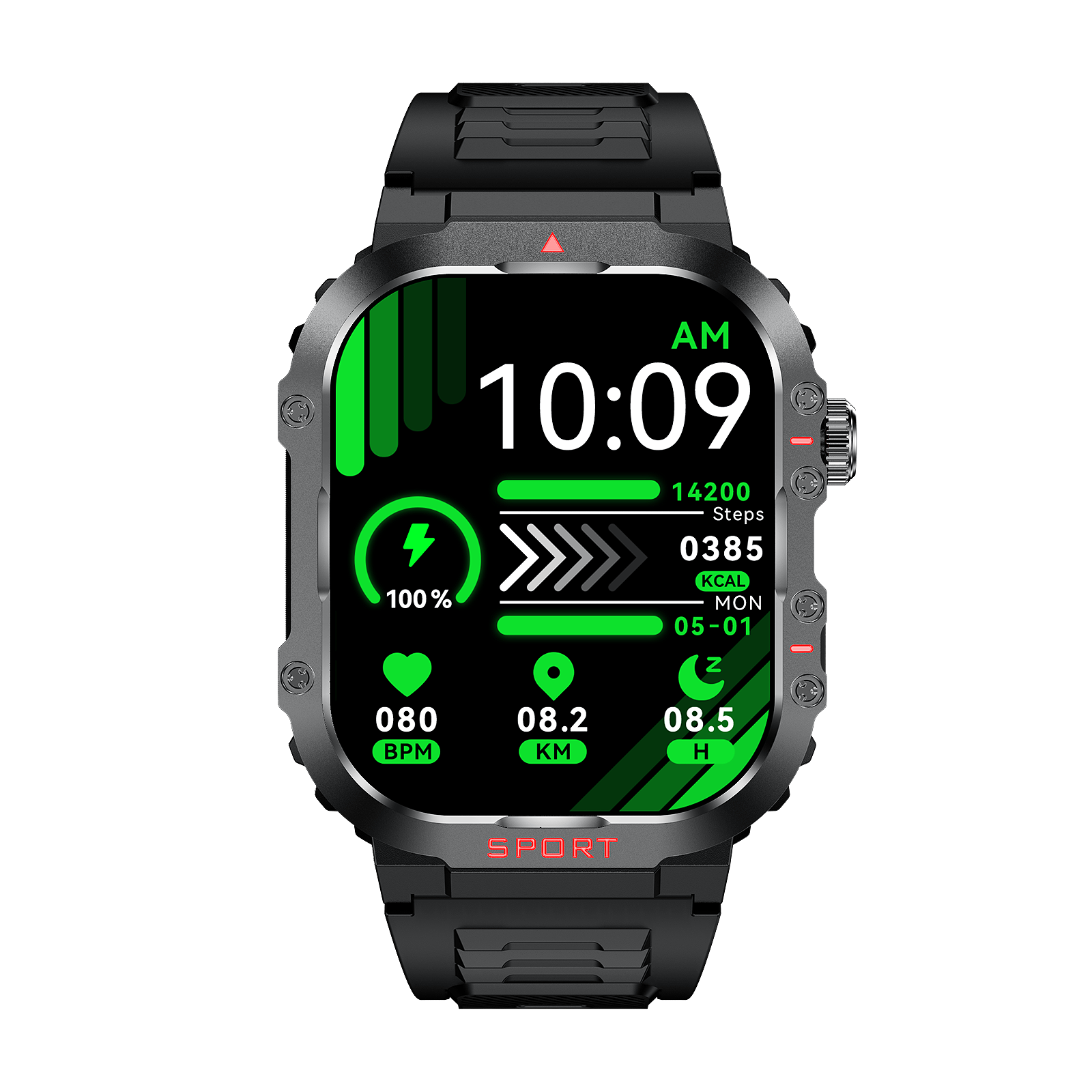 Mosrugs | Sugar PRO 5 | Smart Glucose Monitoring Watch – Track Blood Sugar, Heart Rate & Fitness