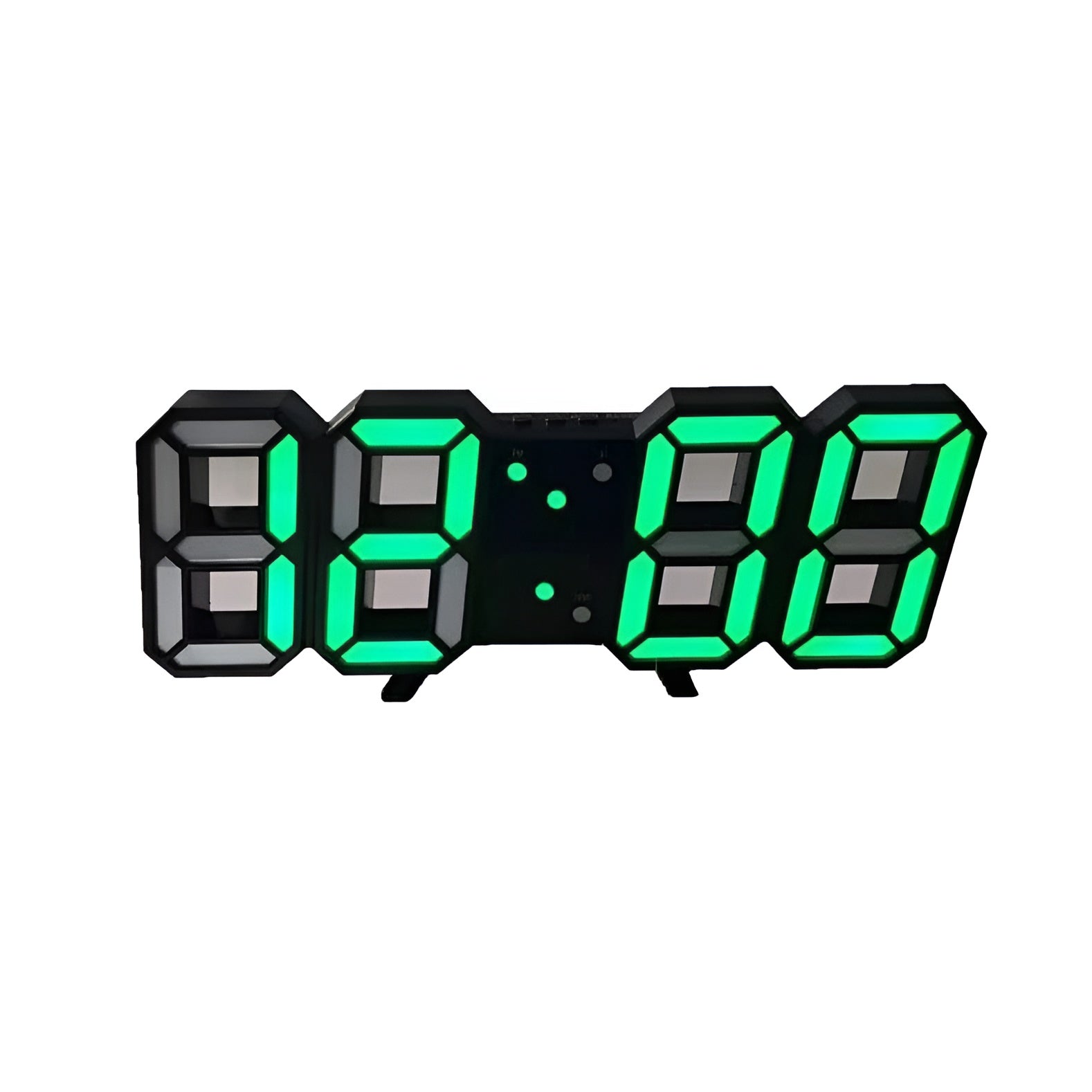 Mosrugs | PixelTime Clock – Modern 3D LED Digital Wall Clock with Temperature, Date & Alarm