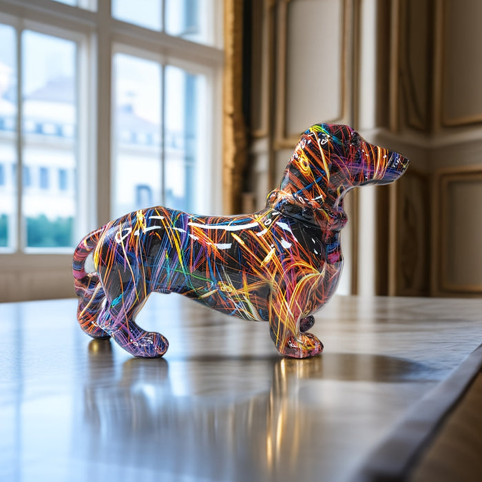 Mosrugs | Dachshund Delight – Colourful Dachshund Ornament for a Playful Touch at Home