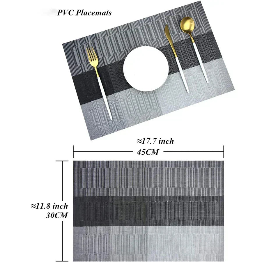 Mosrugs | SturdyWoven – Premium Washable Heat-Resistant Placemats (Set of 4)