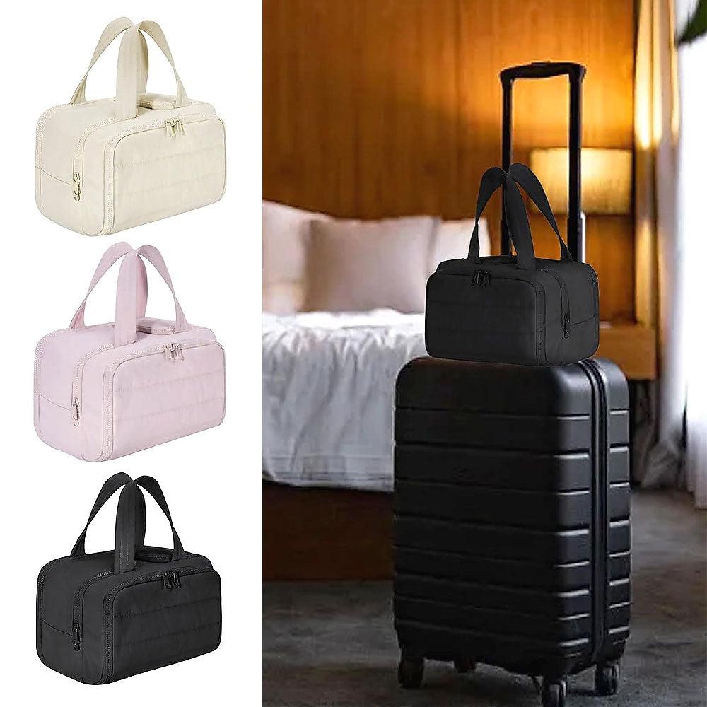 Mosrugs | 4-in-1 Puffy Toiletry Bag for Women – Large Travel Makeup & Skincare Organiser