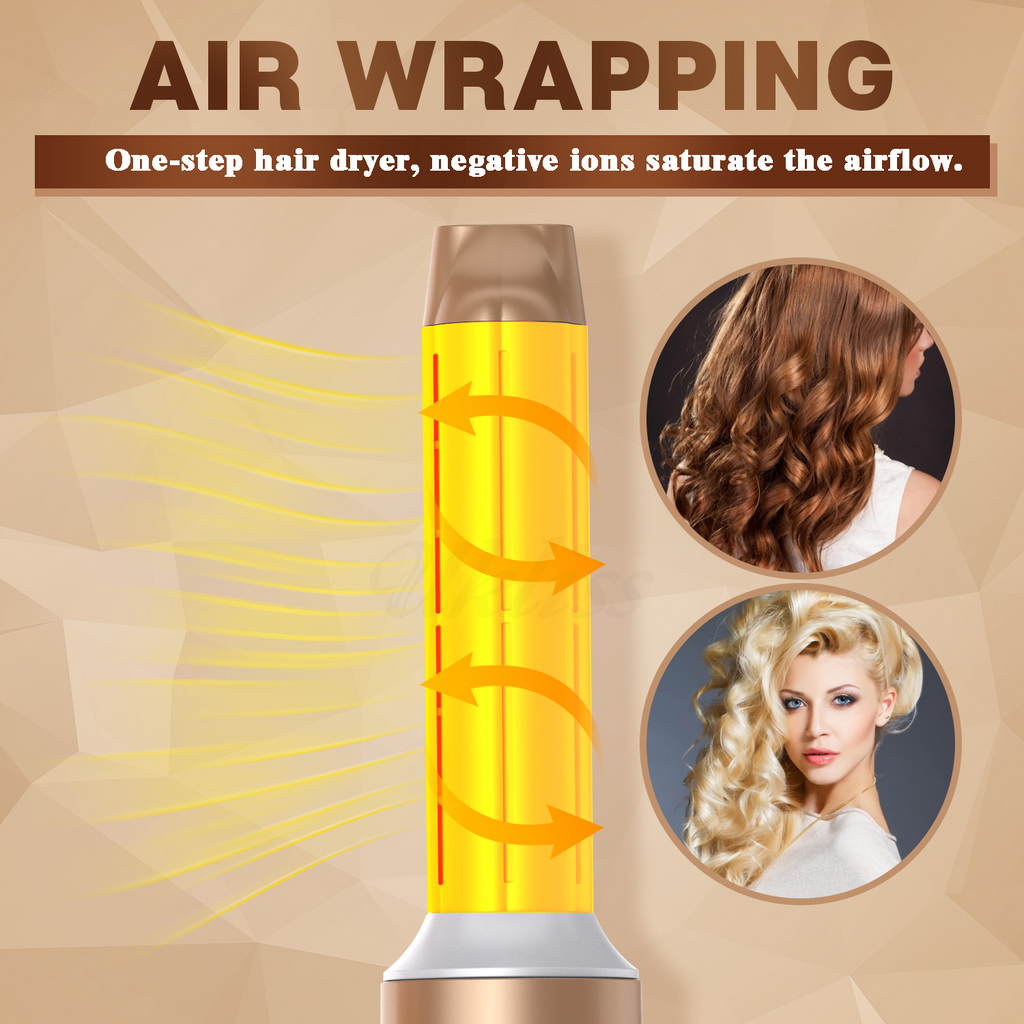 Mosrugs | 7-in-1 Airwrap Hair Styler | Multi-Functional Styling Tool for Curls, Waves & Straightening