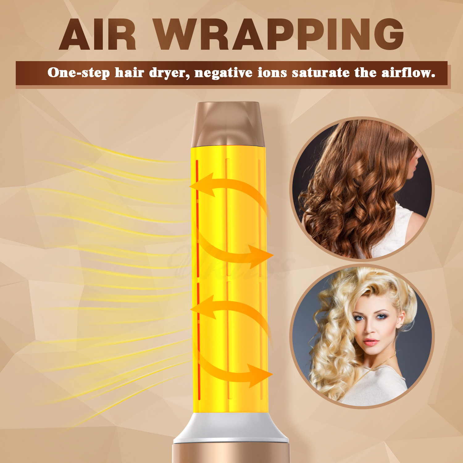 Mosrugs | 7-in-1 Airwrap Hair Styler | Multi-Functional Styling Tool for Curls, Waves & Straightening