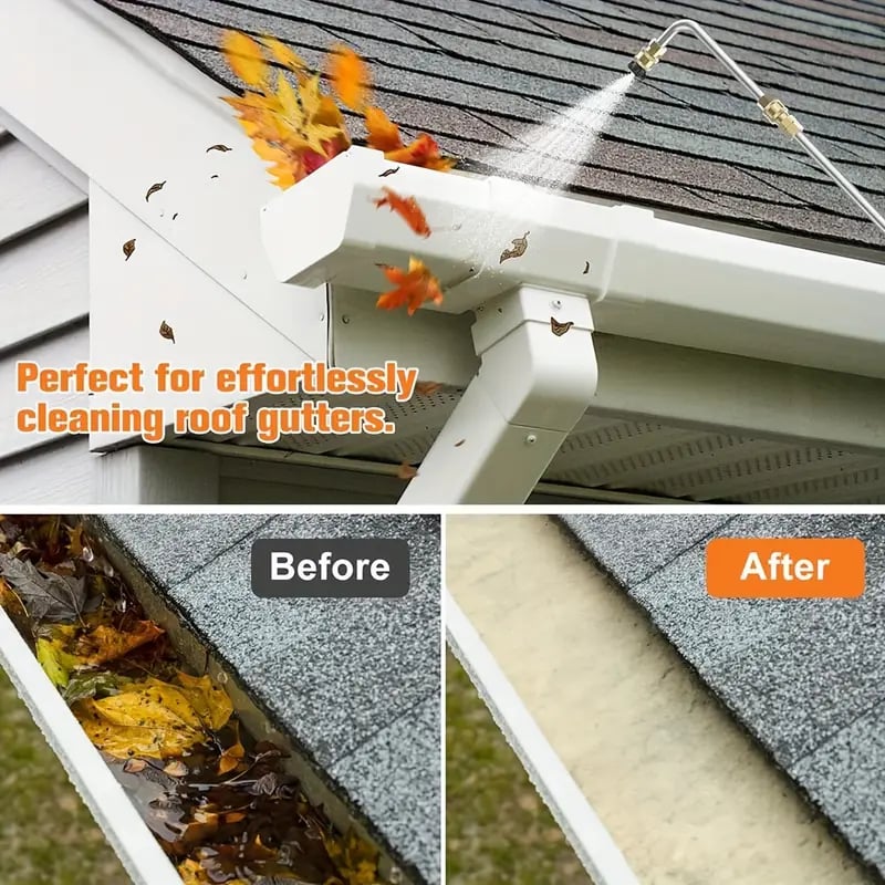 Mosrugs | 4000 PSI Telescoping Pressure Washer Wand Kit for Easy Gutter, Roof, and Wall Cleaning