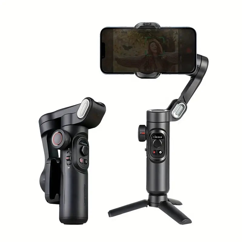 Mosrugs | SmartPro Smartphone Gimbal Stabiliser – Foldable 3-Axis Handheld Stabiliser for iPhone & Android