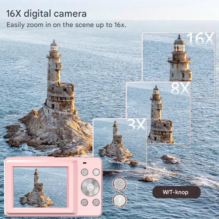 Mosrugs | Vintage Digital Camera – Snapora | Retro Style Compact Camera with 1080p HD
