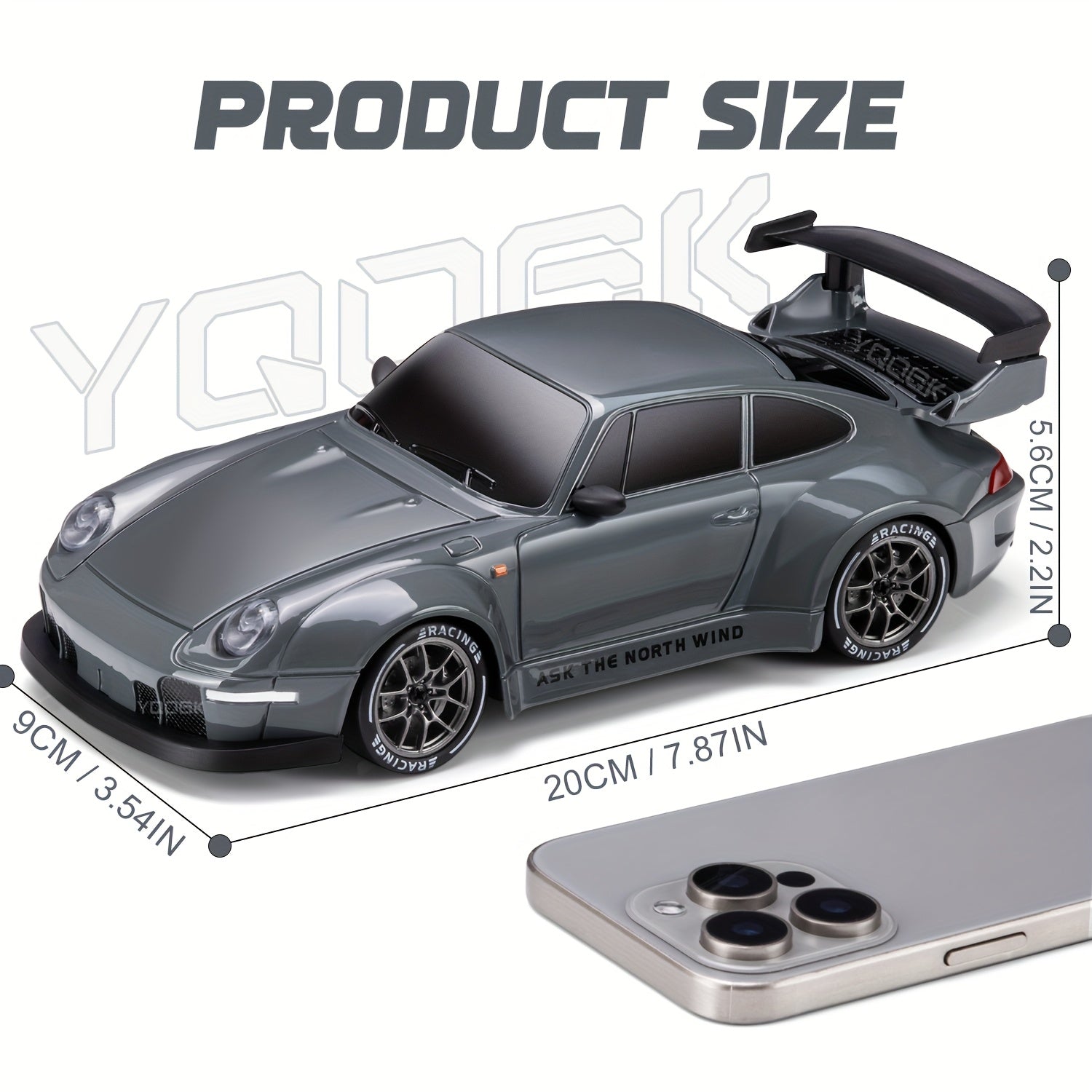 Mosrugs | 1:24 RC Drift Car | 4WD, LED Wheels & USB Rechargeable for Indoor and Outdoor Racing Fun