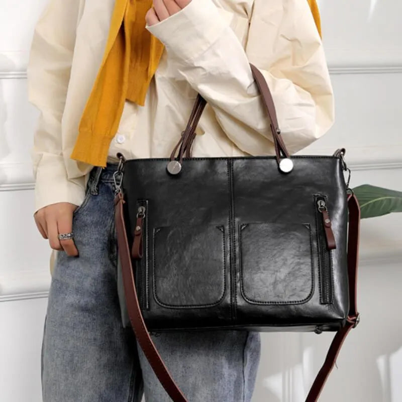 Mosrugs | Elly – Women’s Vintage Leather Shoulder Bag | Handmade & Elegant Design