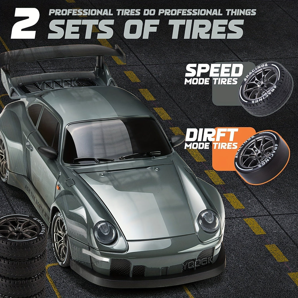 Mosrugs | 1:24 RC Drift Car | 4WD, LED Wheels & USB Rechargeable for Indoor and Outdoor Racing Fun