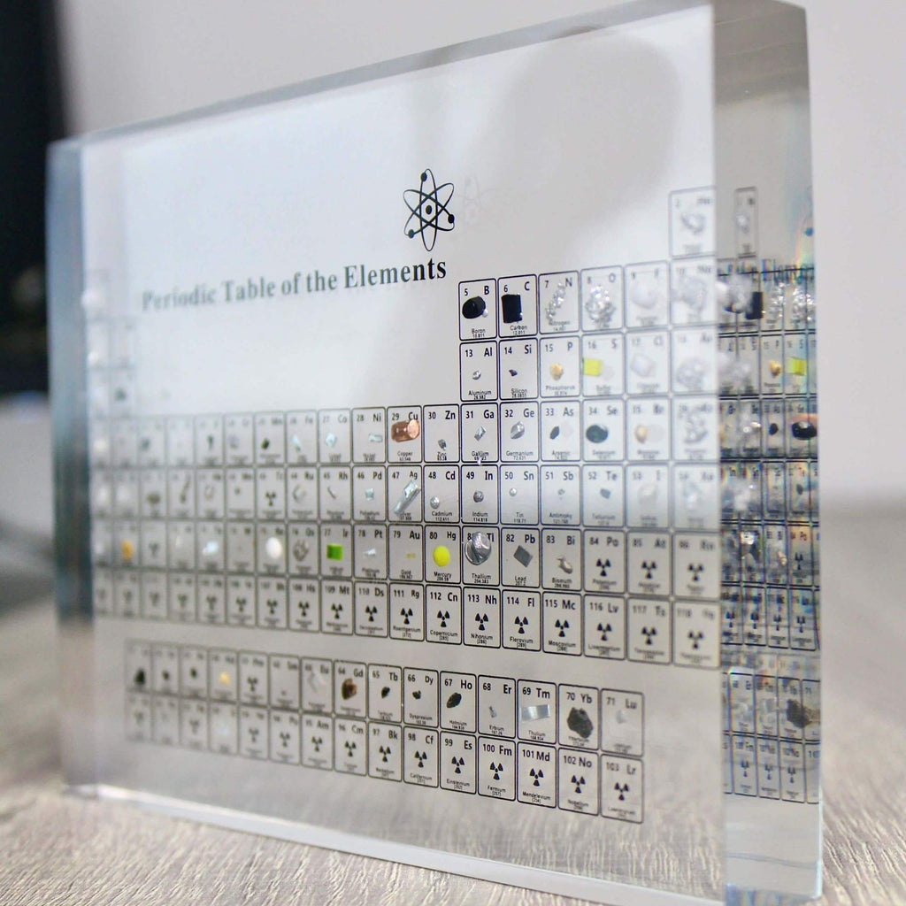 Mosrugs | AtomVault | Educational Periodic Table Display with Real Elements – Premium Glass Science Decor
