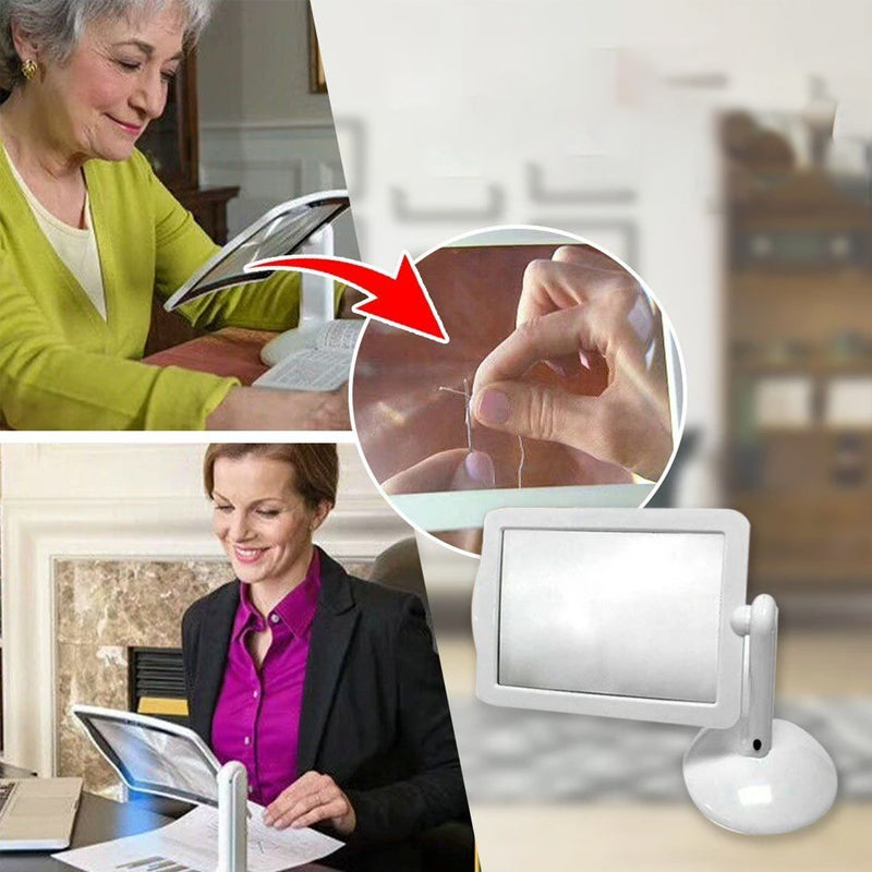 Mosrugs | Hands-Free LED Desk Magnifier – 3X Magnification for Precision Work
