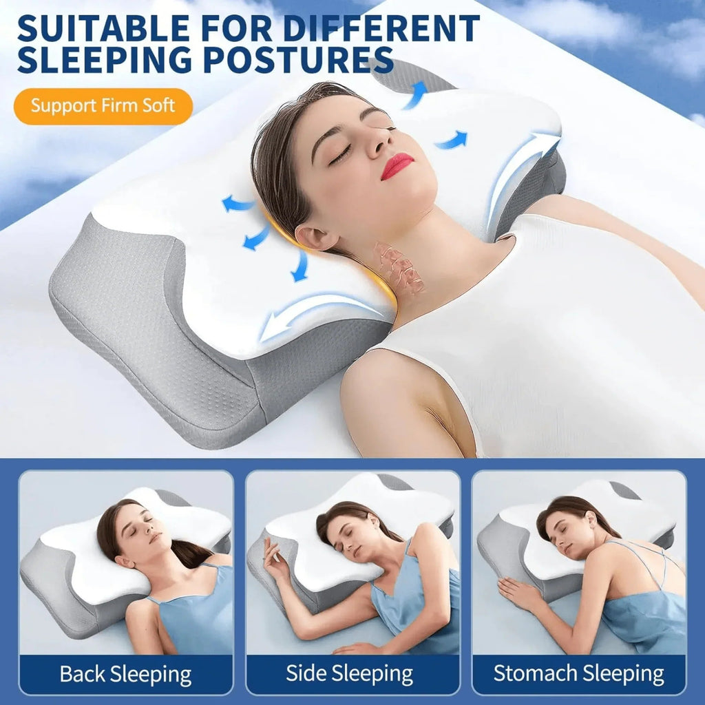 Mosrugs | Butterfly Memory Foam Pillow - Orthopedic Pain Relief Shaped Pillow