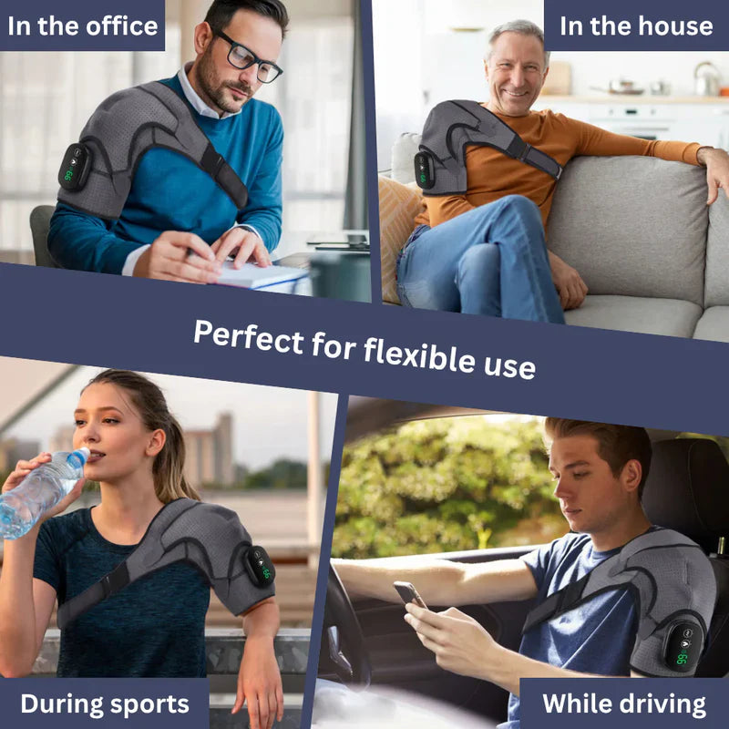 Mosrugs | Shoulder Massage Device | Heat Therapy, Adjustable Intensity & Ideal for Muscle Relaxation