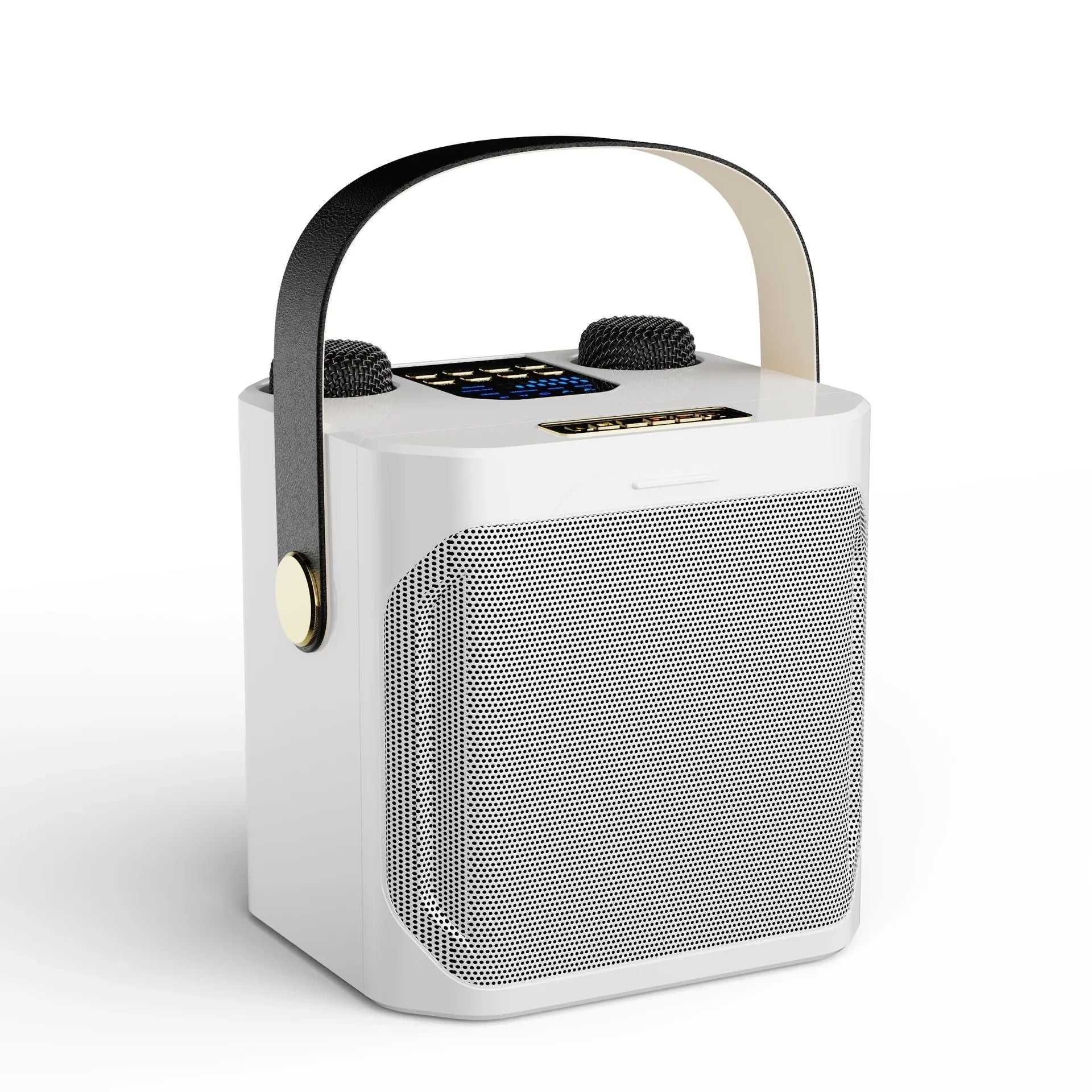 Mosrugs | Karaoke Bluetooth Speaker – 360° Surround Wireless Subwoofer with Dual Mics