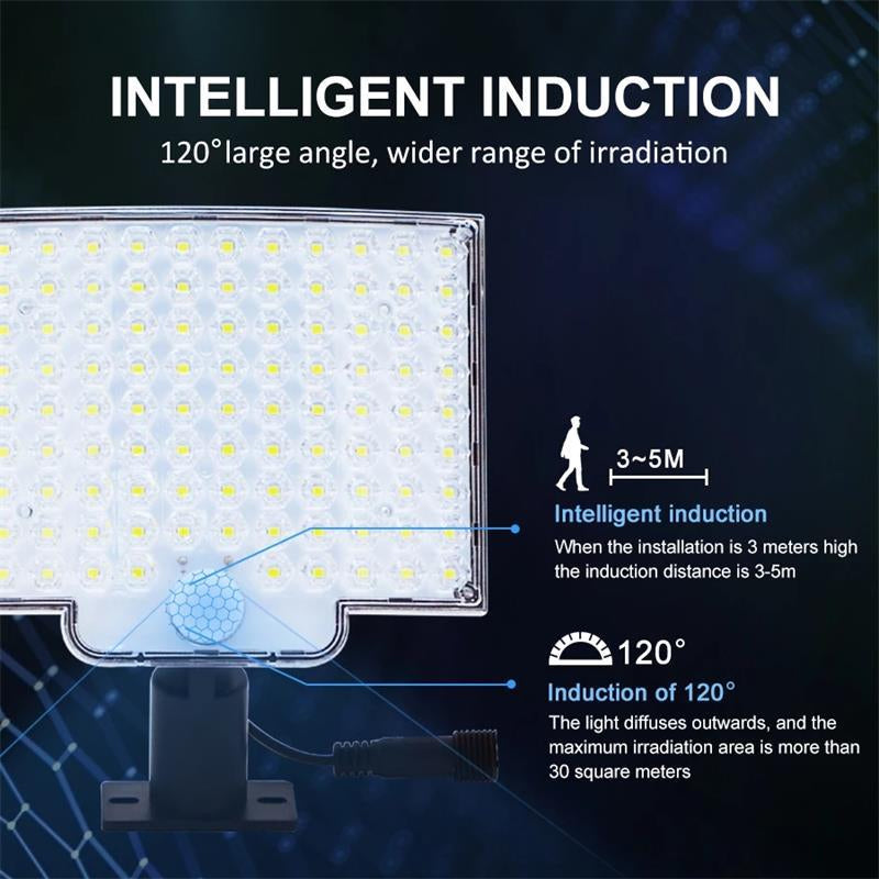 Mosrugs | 106 LED Outdoor Solar Security Light with Motion Sensor – Waterproof Wall Light for Garden, Driveway & Patio