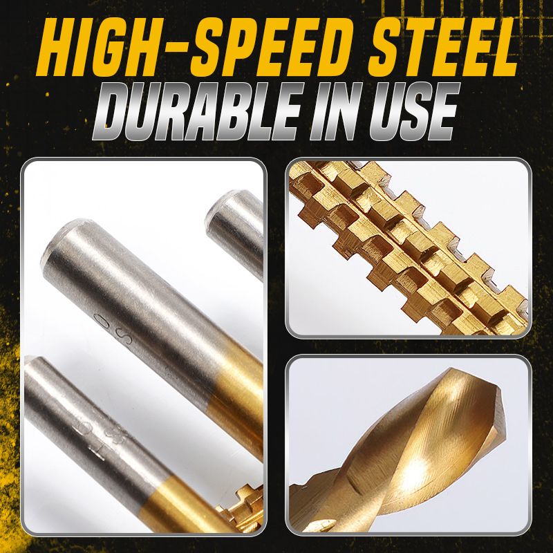 Mosrugs | Titanium-coated high-speed steel bits with tags (6 pcs.)