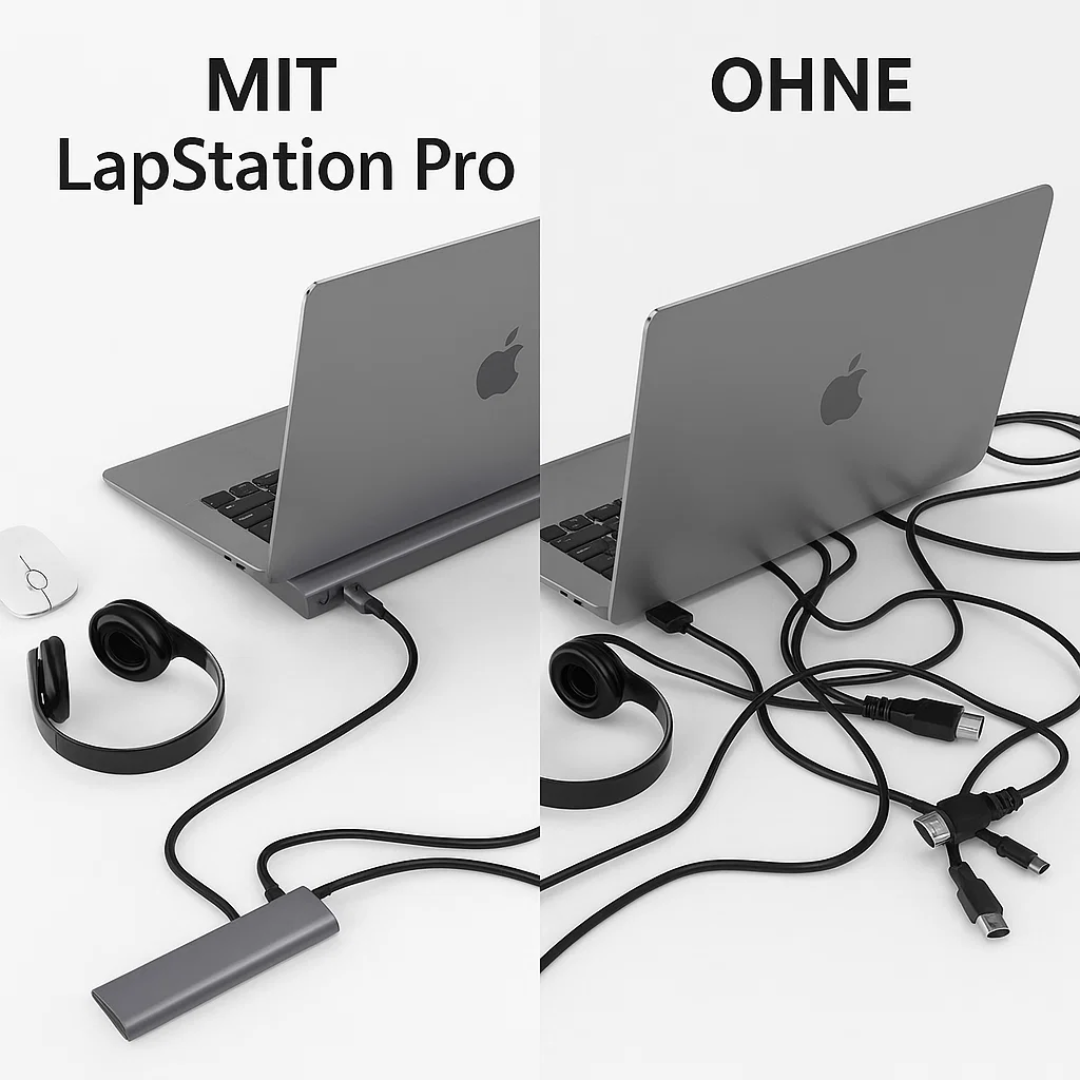 Mosrugs | LapStation Pro – 11-in-1 USB-C Laptop Docking Station with HDMI, Ethernet & SD Card Ports