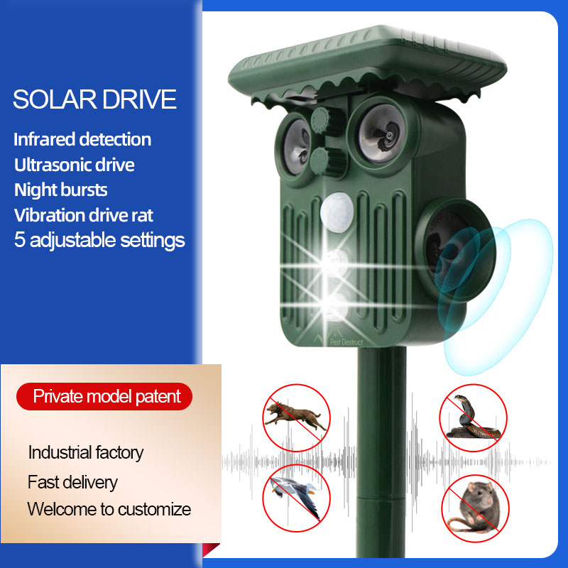 Mosrugs | Ultrasonic Solar Deer Repeller | 5 Adjustable Modes. Waterproof & Eco-Friendly for Home Gardens and Yards