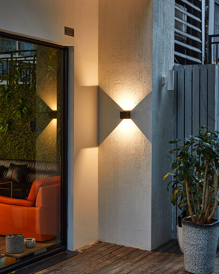 Mosrugs | LED Outdoor Up Down Wall Light | Waterproof Metal Fixture for Patio. Garden & Entryway Illumination