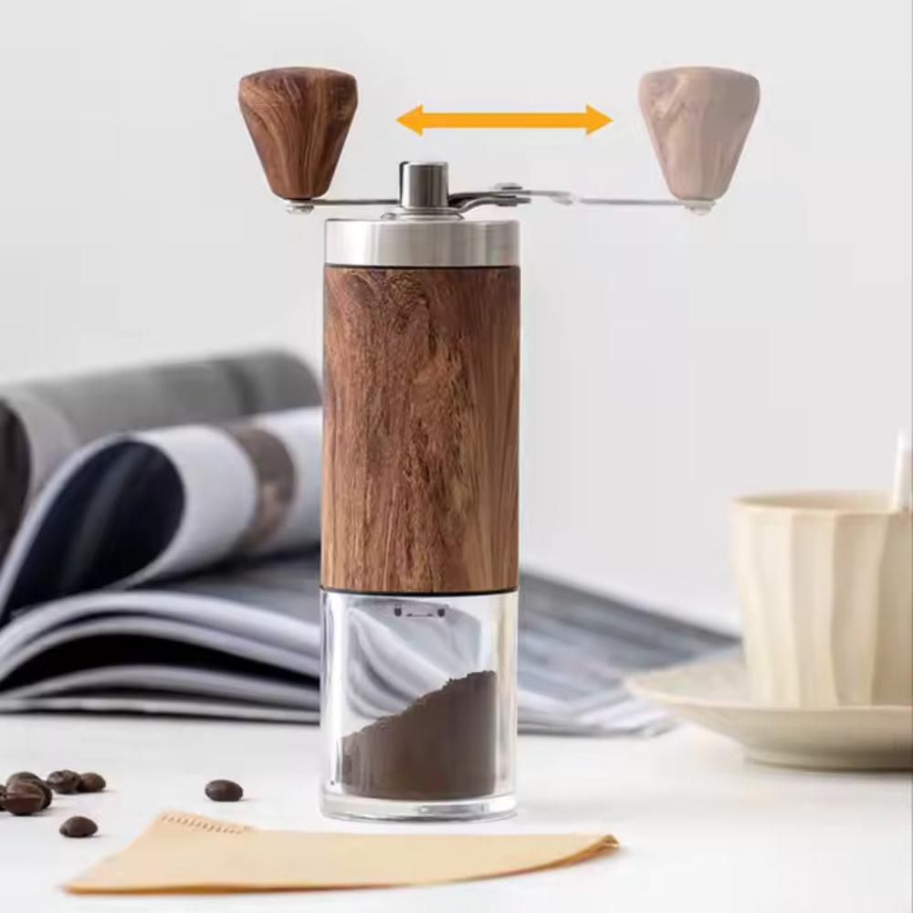 Mosrugs | Brewora | Handcrafted Wooden Coffee Grinder – Adjustable Manual Mill for Freshly Ground Coffee