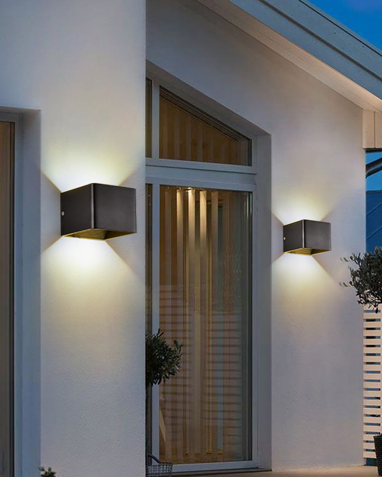 Mosrugs | LED Outdoor Up Down Wall Light | Waterproof Metal Fixture for Patio. Garden & Entryway Illumination