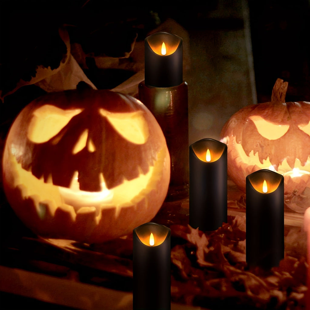 Mosrugs | MystiFlame - 5-Piece LED Candle Set with Black Finish