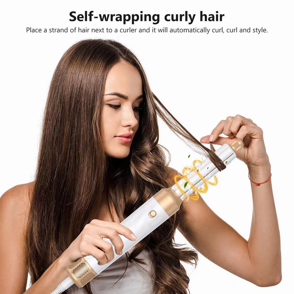 Mosrugs | 7-in-1 Airwrap Hair Styler | Multi-Functional Styling Tool for Curls, Waves & Straightening