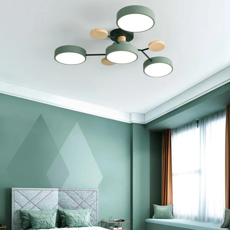 Mosrugs | Contemporary Round Iron LED Chandelier | Energy-Efficient. Stylish Lighting for Living Rooms. Dining Areas & Entryways