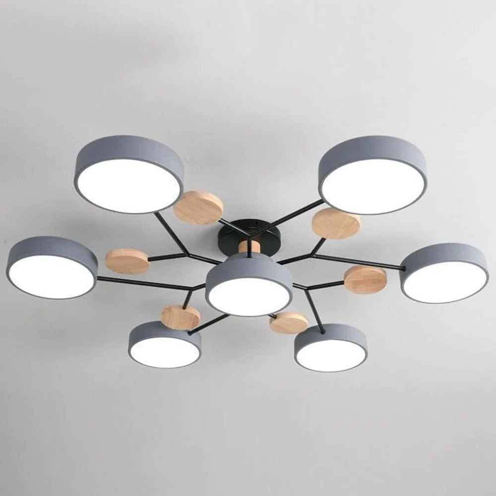 Mosrugs | Contemporary Round Iron LED Chandelier | Energy-Efficient. Stylish Lighting for Living Rooms. Dining Areas & Entryways