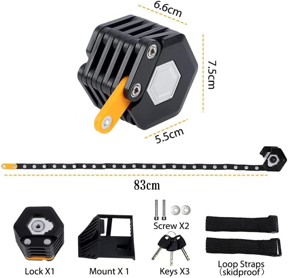 Mosrugs | SafeRide Foldable Heavy-Duty Anti-Theft Bike Lock – Ultra Strong Security Chain