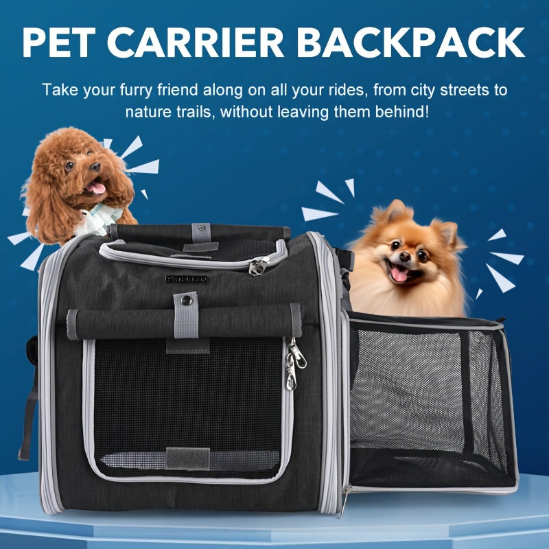 Mosrugs | Expandable Pet Bike Basket – Comfortable & Safe Bicycle Carrier for Small Dogs and Cats