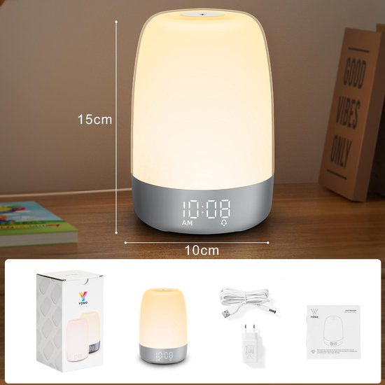 Mosrugs | Aurora Wake-Up Light with Natural Sounds – Gentle Sunrise Alarm Clock for a Refreshing Start