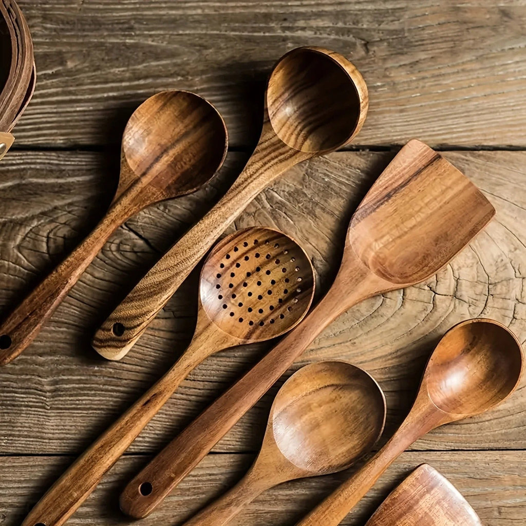 Mosrugs | NordicWood Kitchen Utensil Set – Sustainable & Stylish Cooking Essentials for Every Kitchen