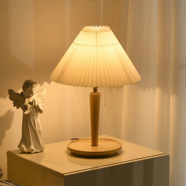 Mosrugs | GlowTimber - Classic Wooden Plissé Lamp