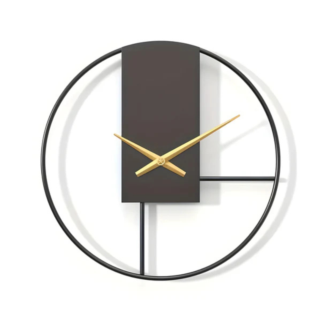 Mosrugs | Aurum | Minimalist Silent Wall Clock – Stylish Large Decorative Timepiece