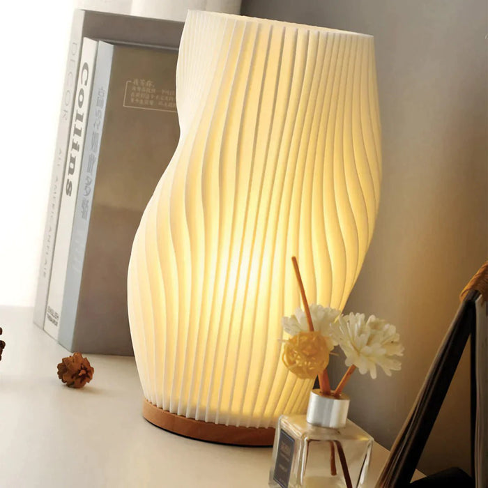 Mosrugs | Wavecrest Table Lamp – Soft Glow Designer Lamp with Dimmable Warm & Natural White Light