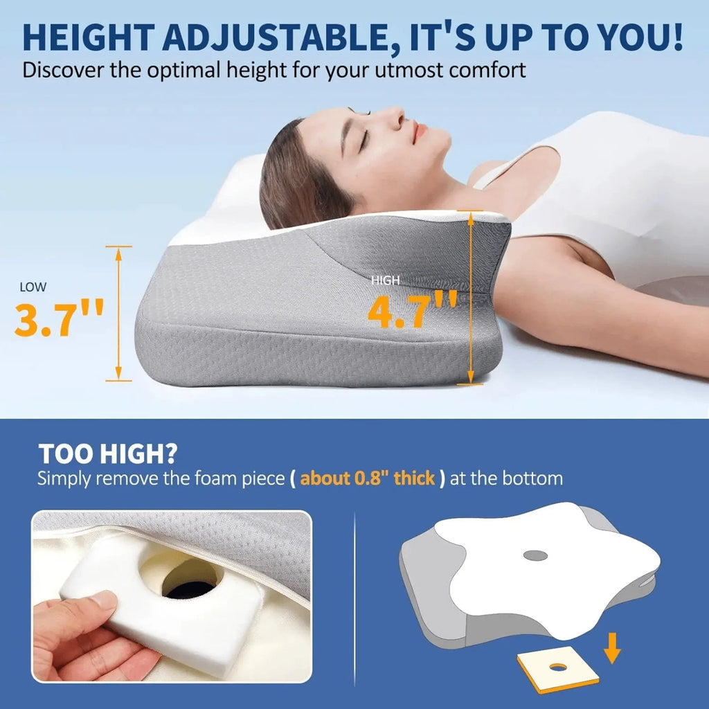 Mosrugs | Butterfly Memory Foam Pillow - Orthopedic Pain Relief Shaped Pillow