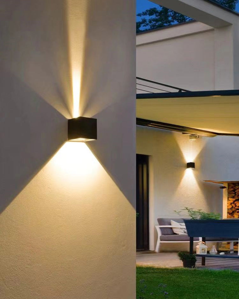 Mosrugs | LED Outdoor Up Down Wall Light | Waterproof Metal Fixture for Patio. Garden & Entryway Illumination