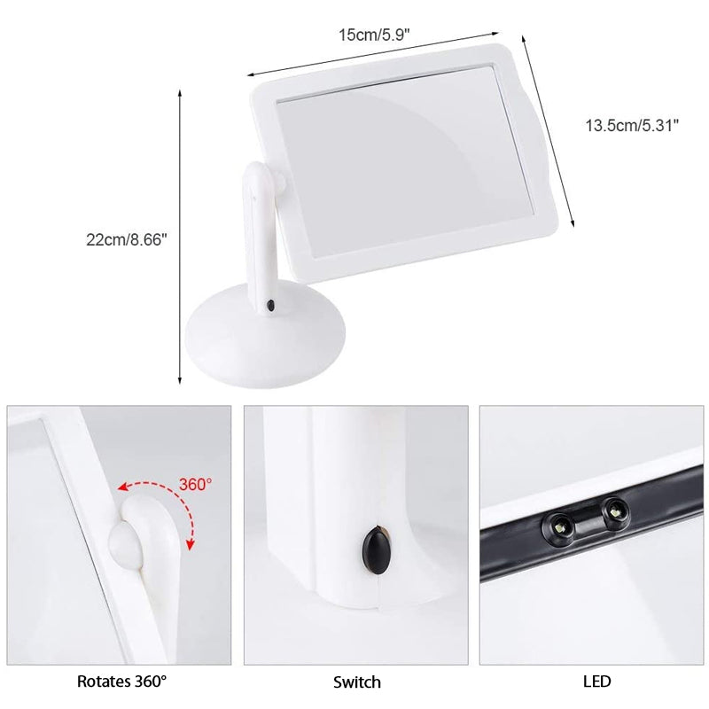 Mosrugs | Hands-Free LED Desk Magnifier – 3X Magnification for Precision Work