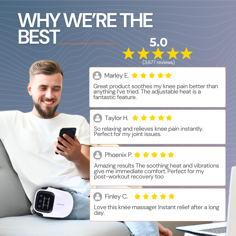 Mosrugs | Knee Massager with Red Light Therapy for Pain Relief and Muscle Recovery