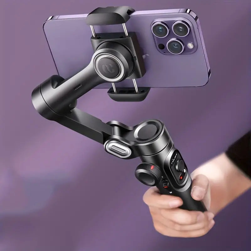 Mosrugs | SmartPro Smartphone Gimbal Stabiliser – Foldable 3-Axis Handheld Stabiliser for iPhone & Android
