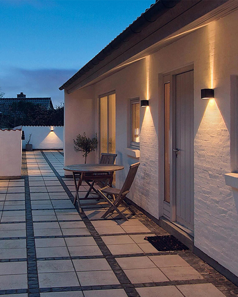 Mosrugs | LED Outdoor Up Down Wall Light | Waterproof Metal Fixture for Patio. Garden & Entryway Illumination