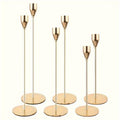 Mosrugs | MajesticFlicker – Sophisticated Black and Gold Candelabra Set for Elegant Events