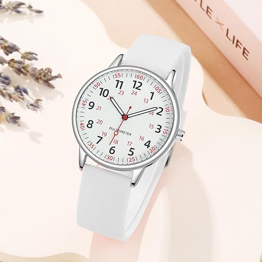 Mosrugs | Stylish Women’s Clip-On Watch – Waterproof Silicone Fob Watch in Elegant Colours