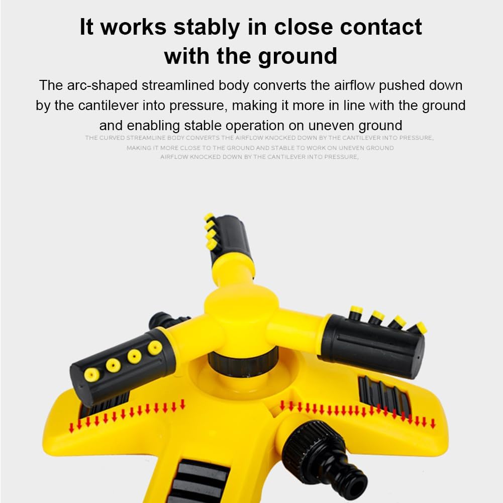 Mosrugs | 360° Rotating Lawn Sprinkler | Stable, Multi-Angle Nozzles for Even Coverage in Large Gardens