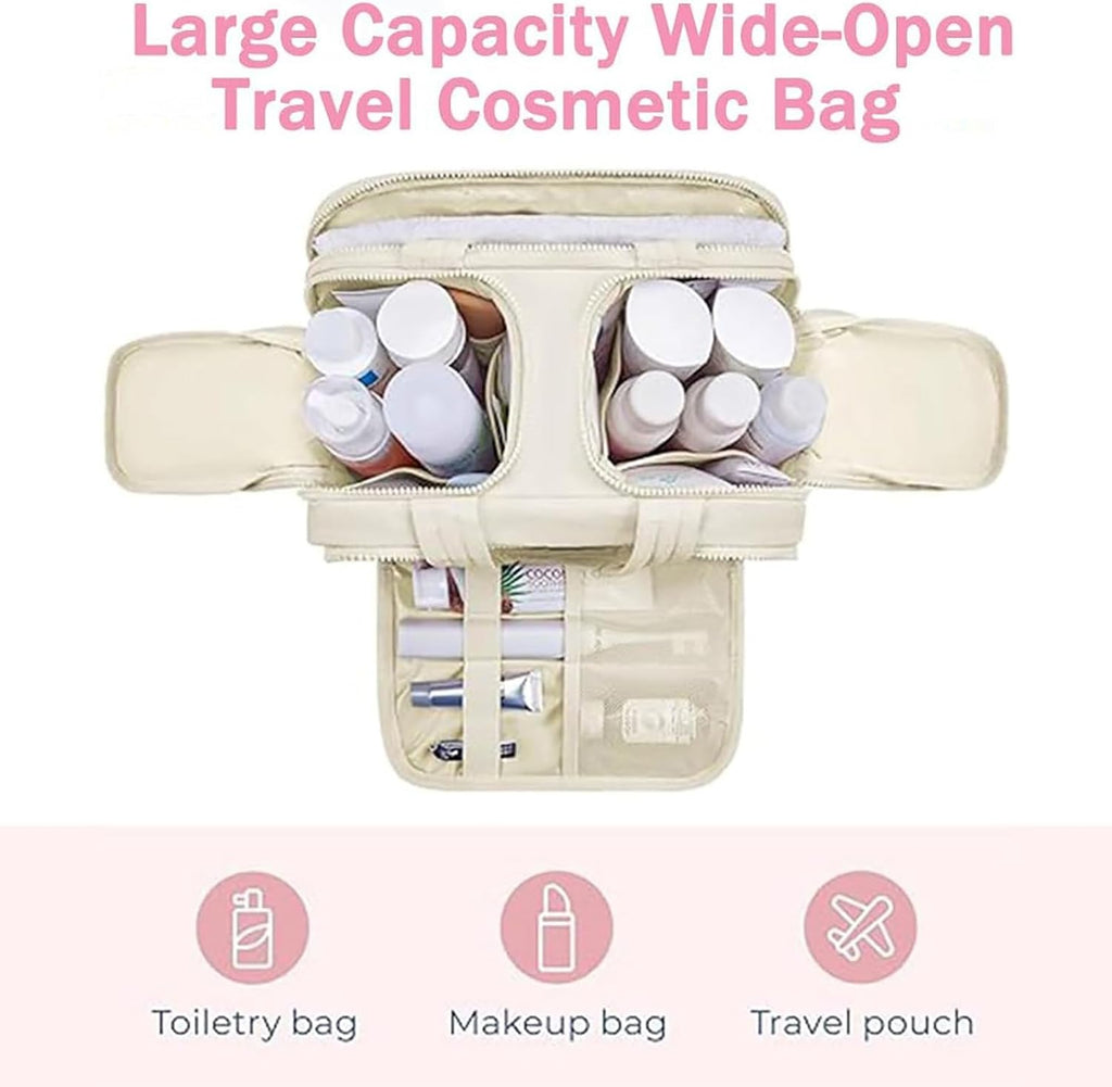 Mosrugs | 4-in-1 Puffy Toiletry Bag for Women – Large Travel Makeup & Skincare Organiser